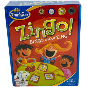 Zingo! Bingo With A‎ Zing Game ThinkFun 2009 Ages 4 & Up 2-6 Players